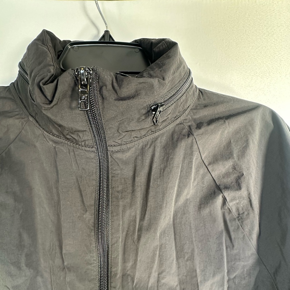 PINK Victoria's Secret Black Lightweight Zip Windbreaker Jacket - Picture 2 of 6
